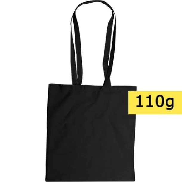  Cotton shopping bag, 110 g/m2 Crna