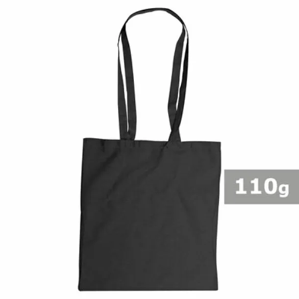  Cotton shopping bag, 110 g/m2 Crna