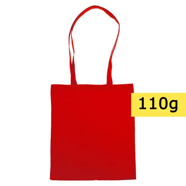  Cotton shopping bag, 110 g/m2 Crvena