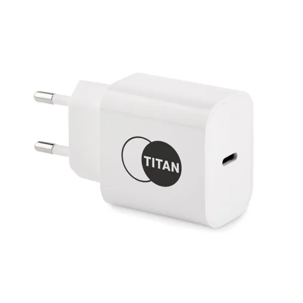 PLUGME 20W 2 port USB charger EU plug White