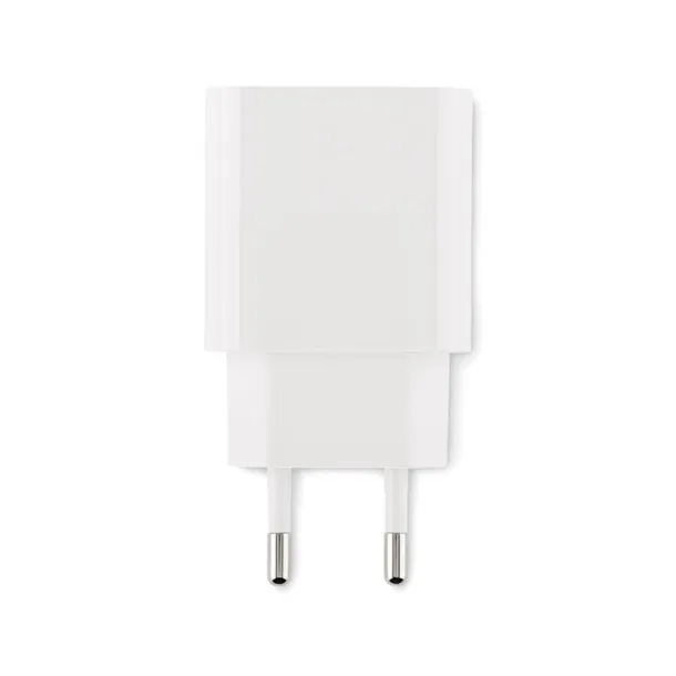 PLUGME 20W 2 port USB charger EU plug White