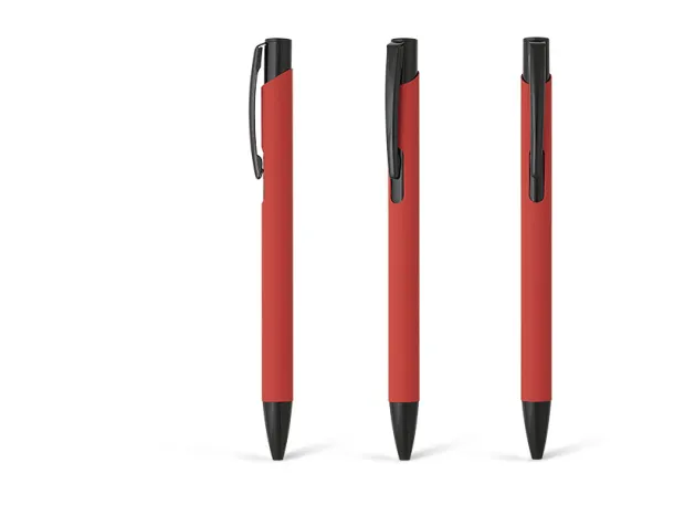 OGGI SOFT BLACK metal ball pen Red