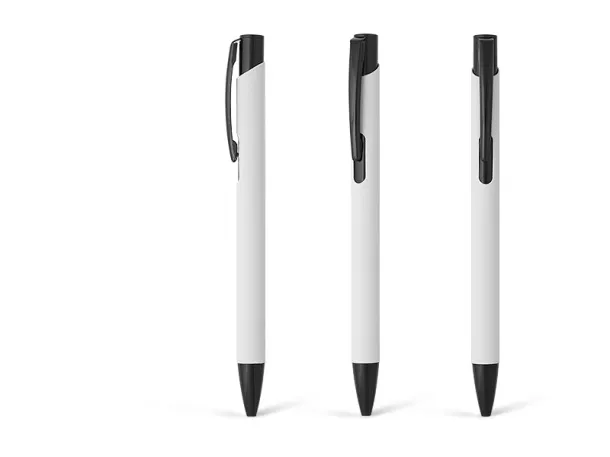 OGGI SOFT BLACK metal ball pen White