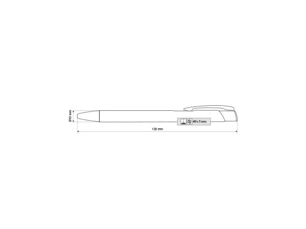 OGGI SOFT BLACK metal ball pen White