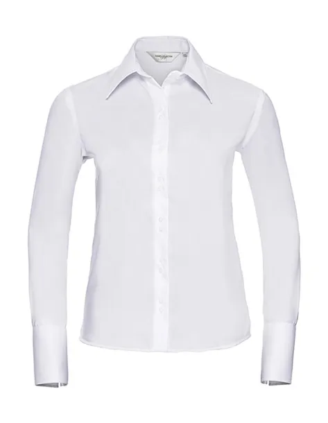  Ladies' Ultimate Non-iron Shirt LS - Russell Collection Bijela