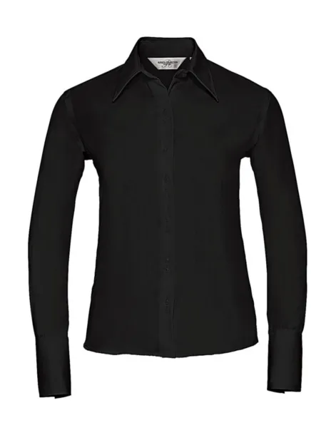  Ladies' Ultimate Non-iron Shirt LS - Russell Collection Black