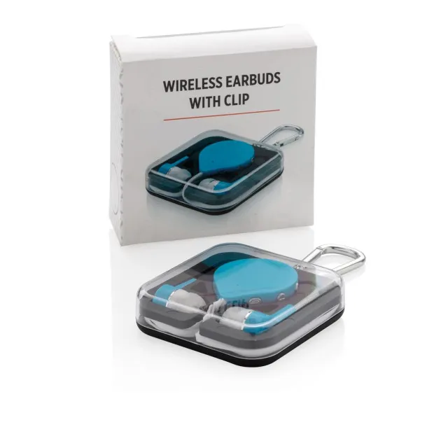 Wireless earbuds with clip Blue  Wireless earbuds with clip Blue