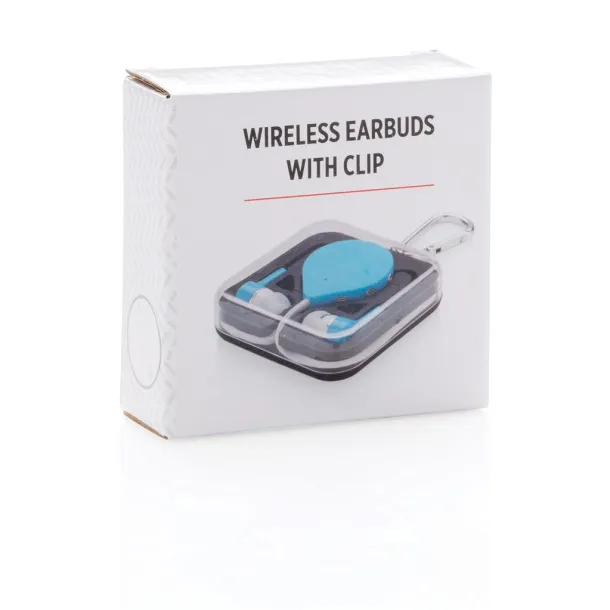 Wireless earbuds with clip Blue  Wireless earbuds with clip Blue