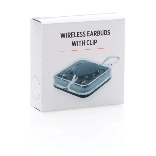 Wireless earbuds with clip Black  Wireless earbuds with clip Black