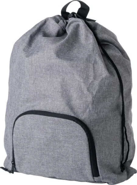 CAMILLA 300D Two Tone foldable drawstring backpack Camilla grey