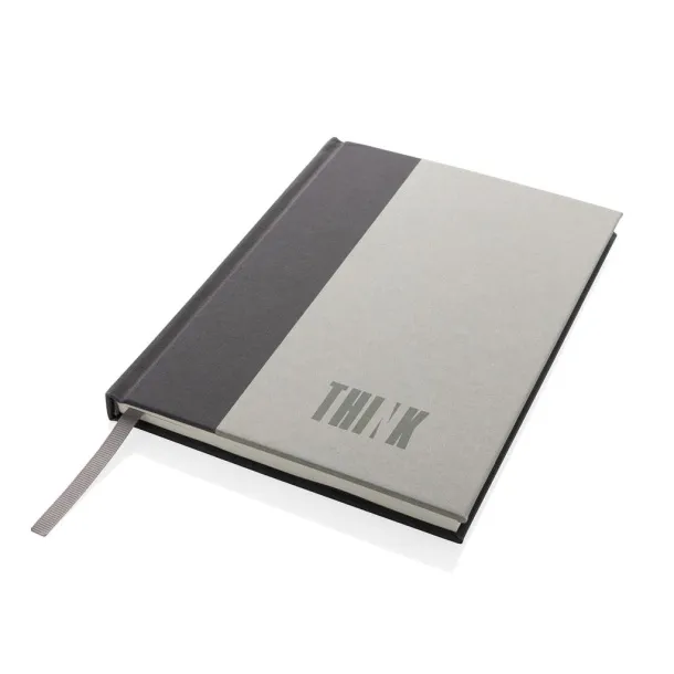  Words GRS certified RPET & Kraft A5 notebook - XD Collection Grey 