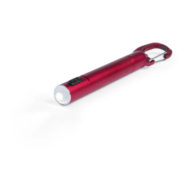 Krujer flashlight with carabiner Red