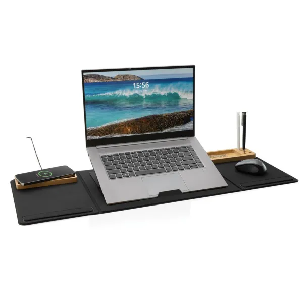  Impact AWARE RPET Foldable desk organizer with laptop stand - XD Xclusive Black 