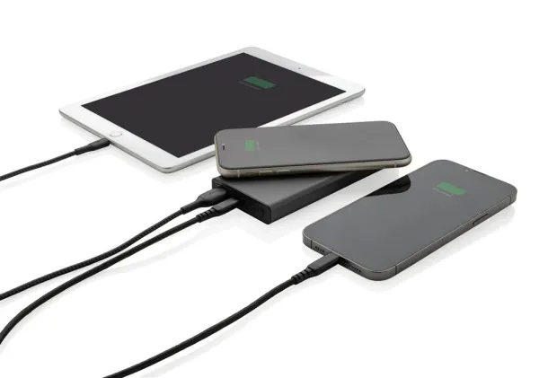  Terra RCS recycled 18W aluminum 10.000 mAh powerbank 10W - XD Xclusive Grey 