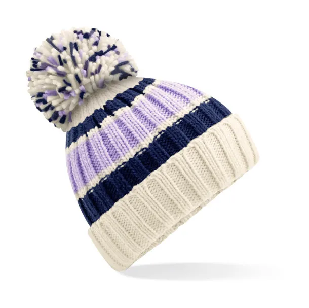  Hygge Striped Beanie - Beechfield Blueberry Cheesecake