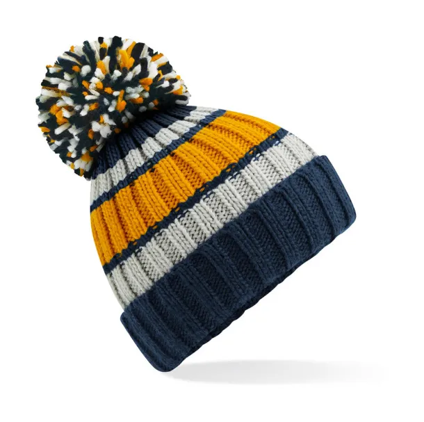  Hygge Striped Beanie - Beechfield Dijon Blue