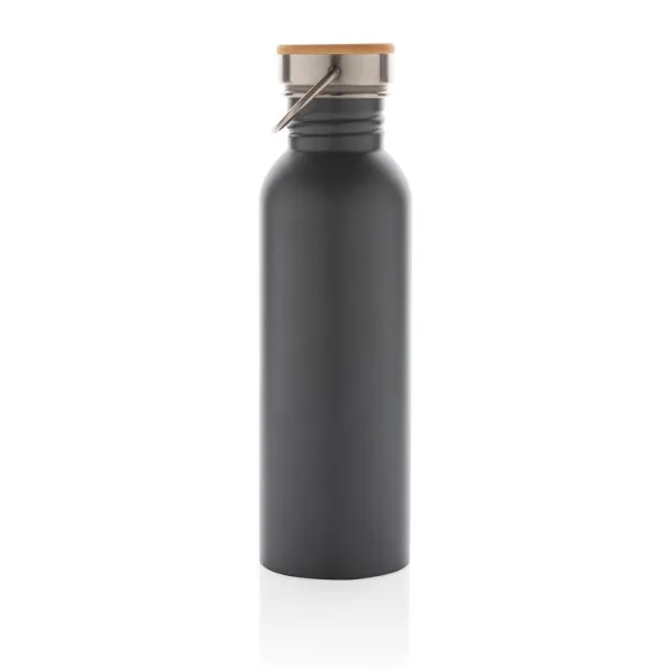  Modern stainless steel bottle with bamboo lid - XD Collection Grey 