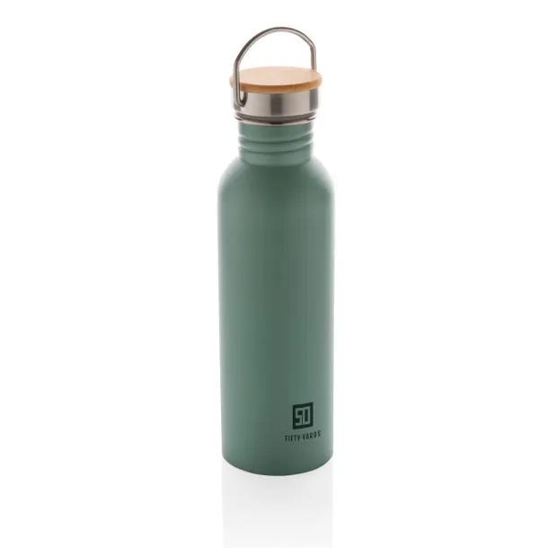 Moderna boca za vodu od nehrđajučeg čelika s čepom od bambusa, 700ml - XD Collection Zelena