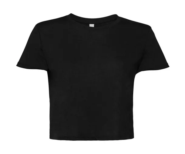  Women's Flowy Cropped Tee - Bella+Canvas Black