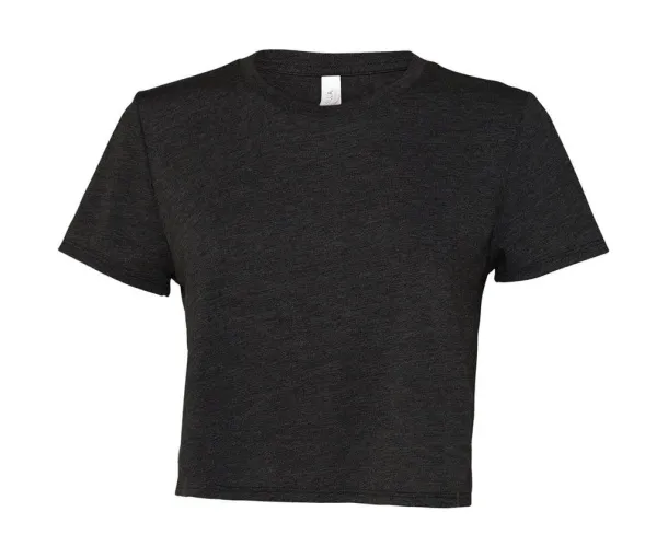  Women's Flowy Cropped Tee - Bella+Canvas Dark Grey Heather