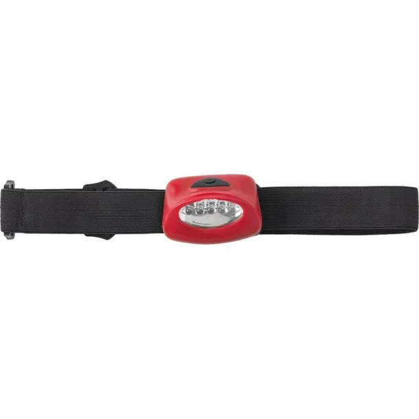  Head torch, 5 LED Crvena