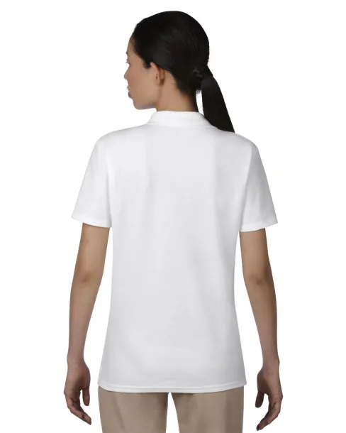  WOMEN’S DOUBLE PIQUÉ POLO - Anvil White