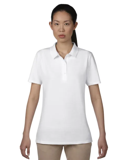  WOMEN’S DOUBLE PIQUÉ POLO - Anvil White