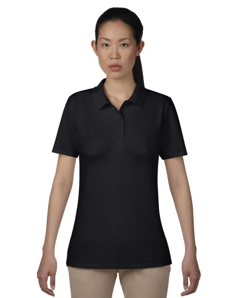  WOMEN’S DOUBLE PIQUÉ POLO - Anvil Black