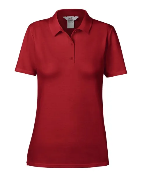  Ženska dvostruka polo pique majica, 210 g/m² - Anvil Crvena