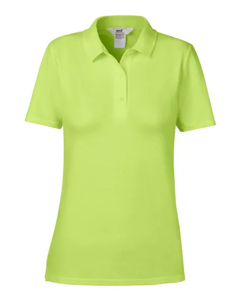  WOMEN’S DOUBLE PIQUÉ POLO - Anvil Key Lime