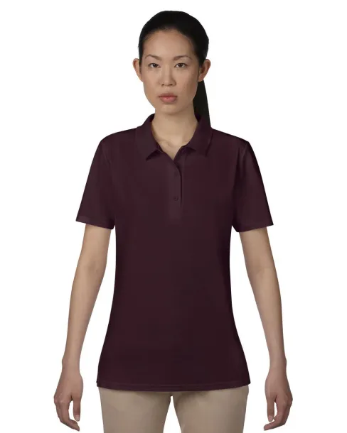  WOMEN’S DOUBLE PIQUÉ POLO - Anvil Maroon