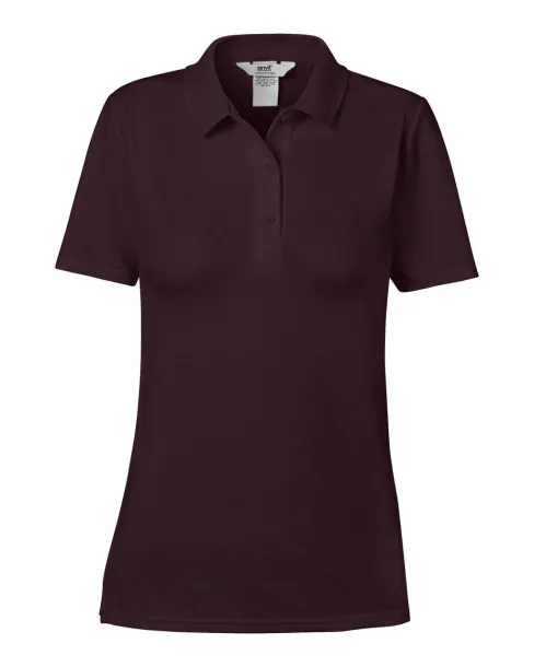  WOMEN’S DOUBLE PIQUÉ POLO - Anvil Maroon