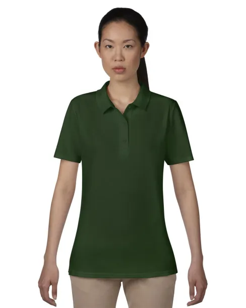  WOMEN’S DOUBLE PIQUÉ POLO - Anvil Forest Green