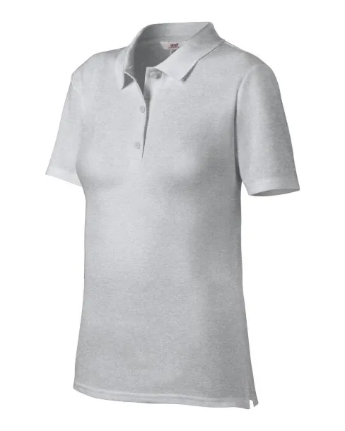  WOMEN’S DOUBLE PIQUÉ POLO - Anvil Heather Grey