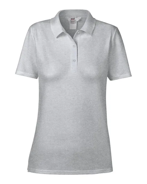  WOMEN’S DOUBLE PIQUÉ POLO - Anvil Heather Grey