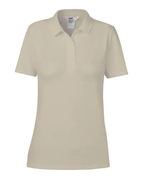  WOMEN’S DOUBLE PIQUÉ POLO - Anvil Cobblestone