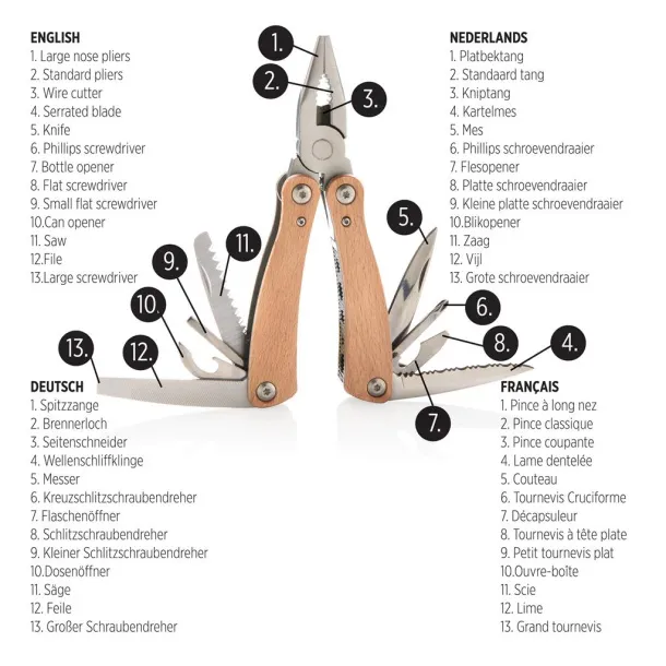  Wood multitool - XD Collection Brown 