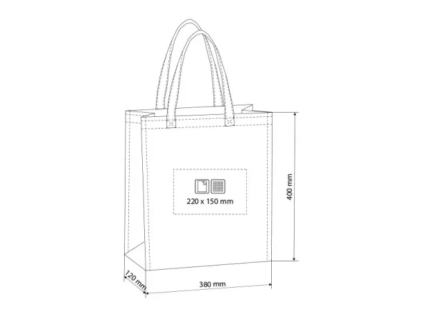 MARKETA non woven shopping bag - BRUNO Turquoise