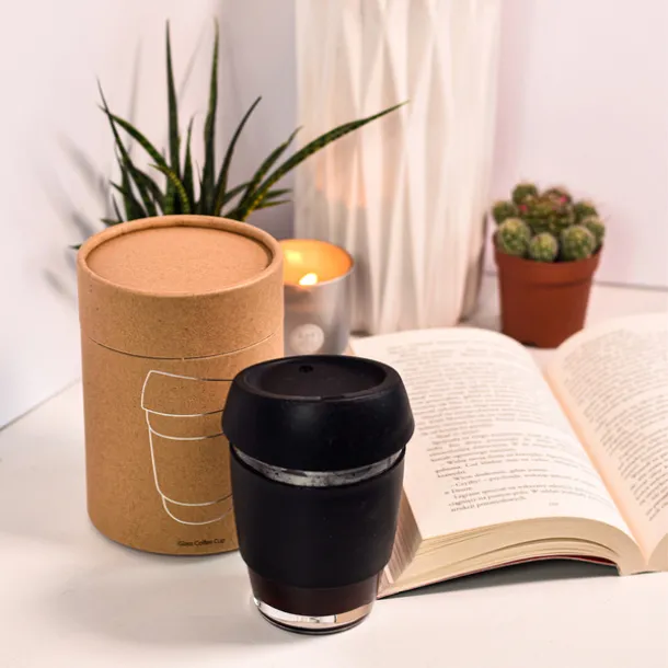 STYLISH glass cup 350 ml Black