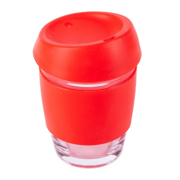 STYLISH glass cup 350 ml Red