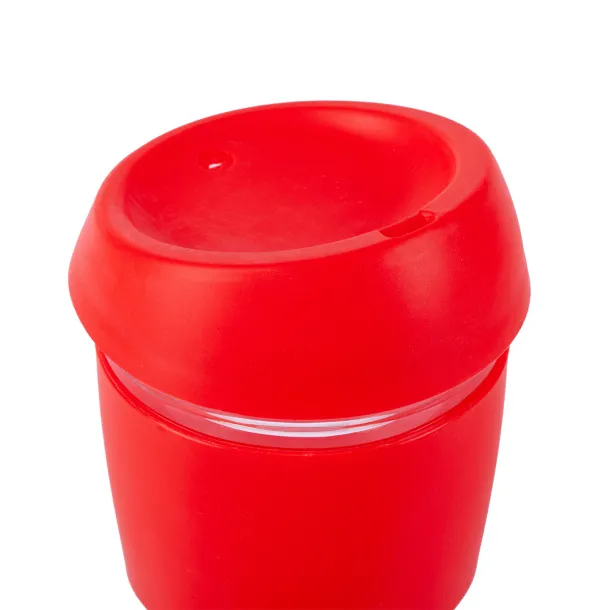 STYLISH glass cup 350 ml Red