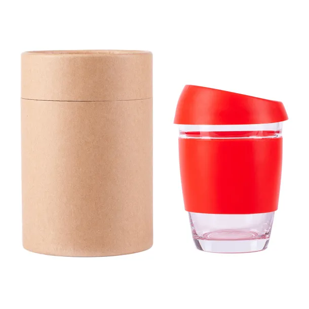 STYLISH glass cup 350 ml Red