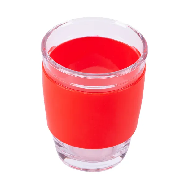 STYLISH glass cup 350 ml Red