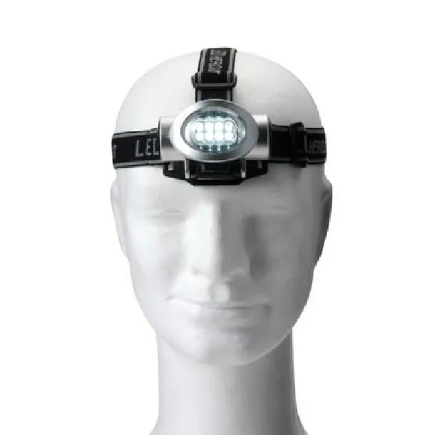  Head torch 8 LED silver