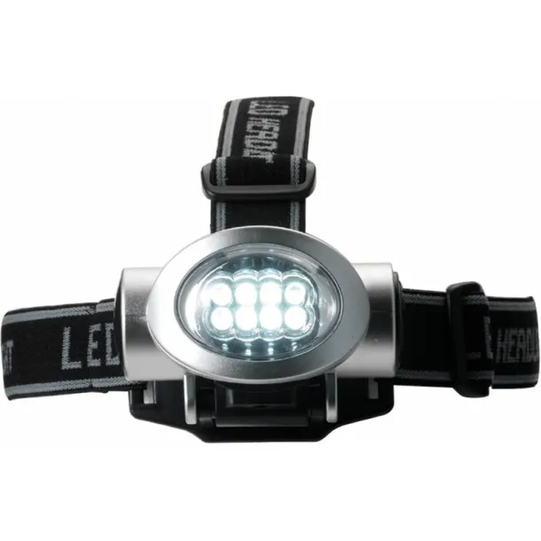  Head torch 8 LED silver