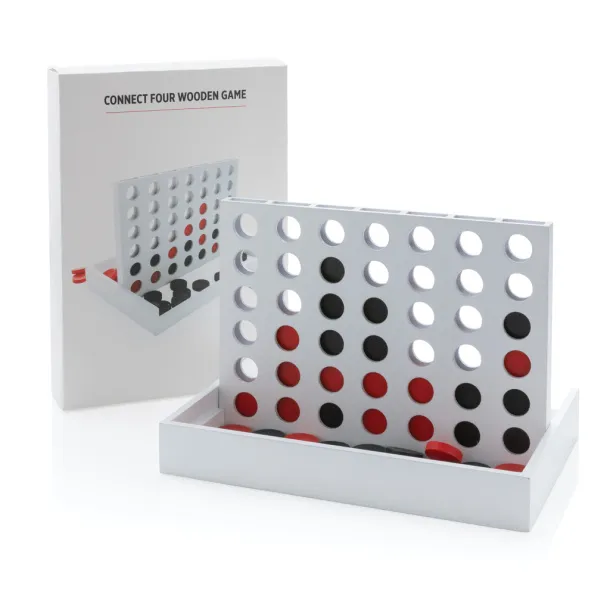  Connect four wooden game - XD Collection White 