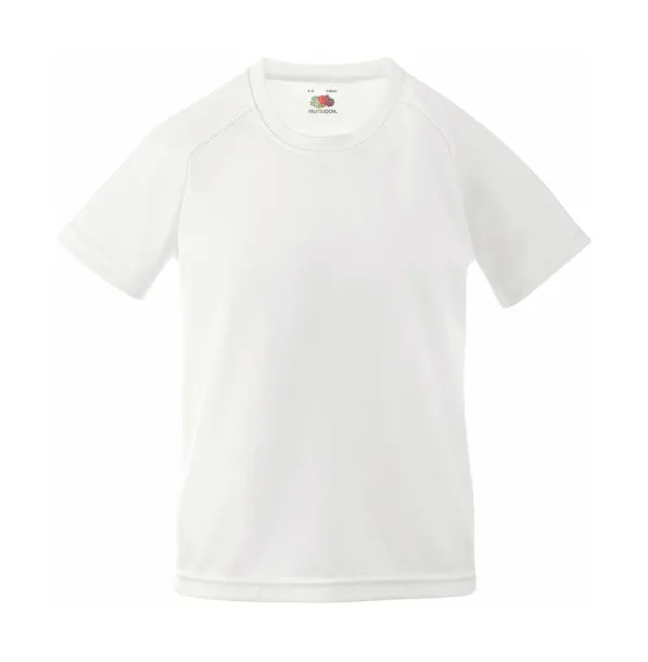  Dječja sportska kratka majica, 140 g/m² - Fruit of the Loom Bijela