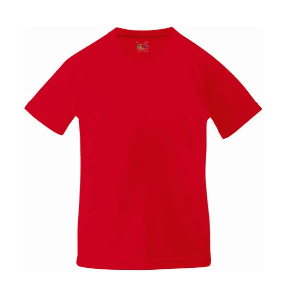 Dječja sportska kratka majica, 140 g/m² - Fruit of the Loom Crvena