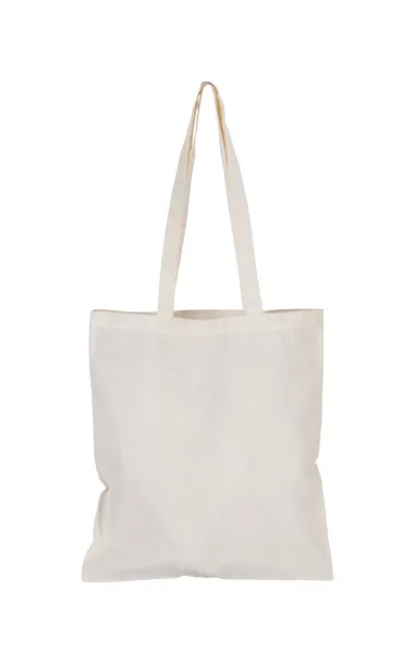 Longish cotton shopping bag, 95 g/m² Beige