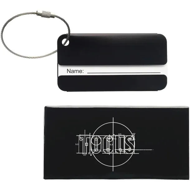 Discovery luggage tag Solid black